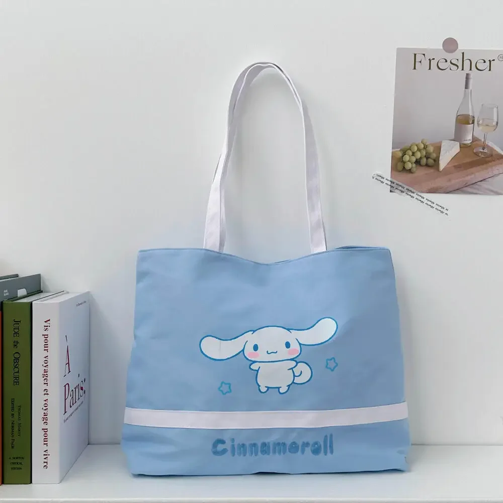 Sanrios Kuromi Hello Kittys Crossbody Bag Cinnamoroll Portable Embroidery Large Capacity Shopping Bag Girl Portable One Shoulder
Sanrios Kuromi Hello Kittys Crossbody Bag Cinnamoroll Portable Embroidery Large Capacity Shopping Bag Girl Portable One Shoulder