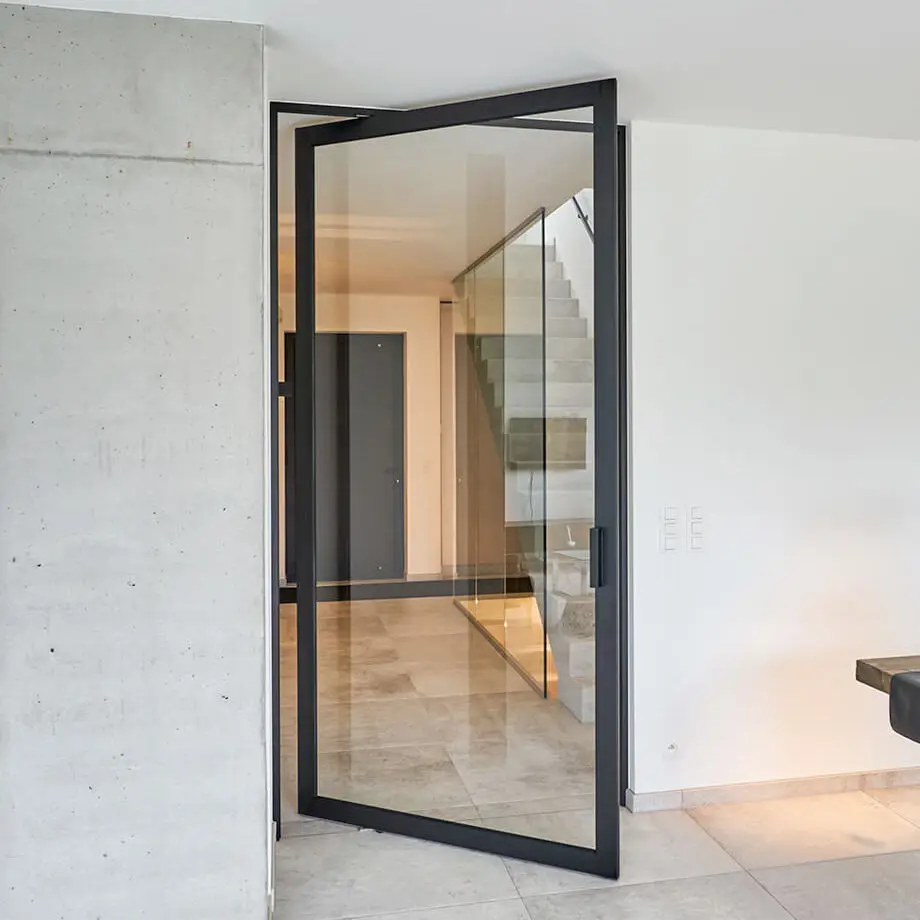 Narrow Aluminum Frame Glass Revolving Door for Offices Modern Pivot Revolving Entry Doors Front Doors Suitable for Meeting Rooms
Narrow Aluminum Frame Glass Revolving Door for Offices Modern Pivot Revolving Entry Doors Front Doors Suitable for Meeting Rooms