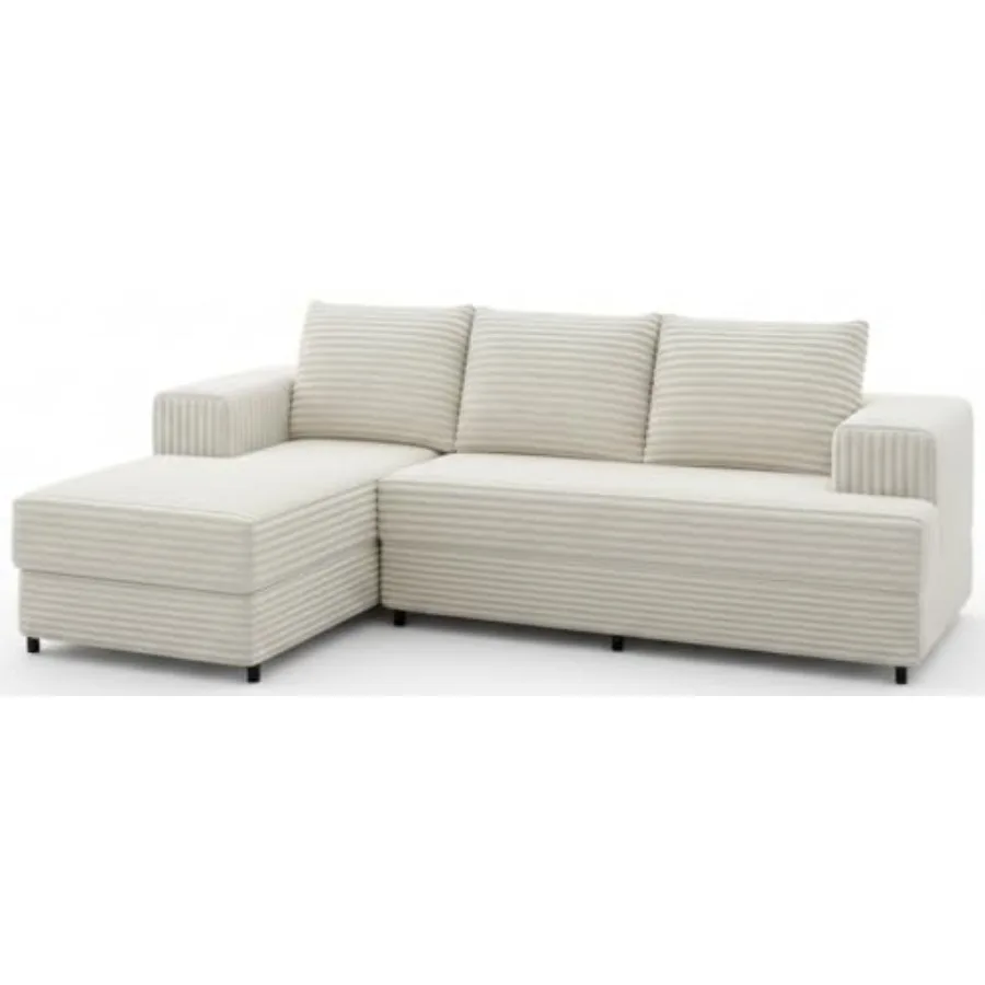Living room, bedroom, office sectional sofa with iron frame, white corduroy fabric, cloud-modular design, no assembly, L-shaped
Living room, bedroom, office sectional sofa with iron frame, white corduroy fabric, cloud-modular design, no assembly, L-shaped