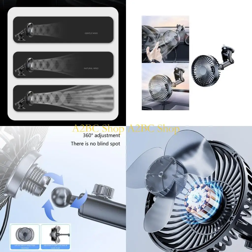 A2BC Low Noise Fan Car Suction Cup Fan Interior Circulator Fan Dashboard Cooling Fan
A2BC Low Noise Fan Car Suction Cup Fan Interior Circulator Fan Dashboard Cooling Fan