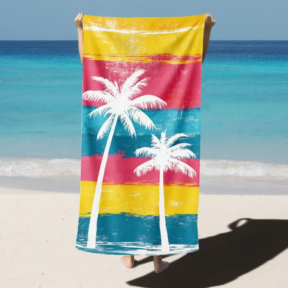 Vibrant Striped Palm Beach Towel for Vacation, Funny Day at Beach Microfiber Towel, Oversized Soft Picnic Blanket Wall Tapestry
Vibrant Striped Palm Beach Towel for Vacation, Funny Day at Beach Microfiber Towel, Oversized Soft Picnic Blanket Wall Tapestry