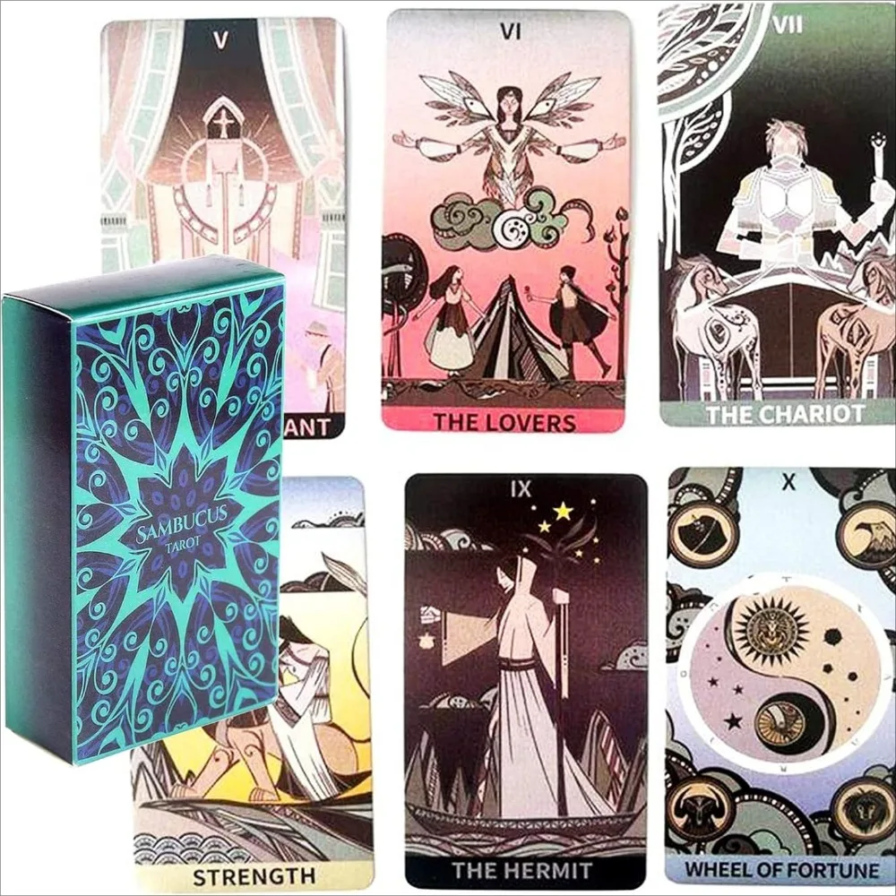 Sambucus Tarot 10.3*6cm An Elegant Geometric 78-Card Deck - Modern Art Deco Style Tarot Cards
Sambucus Tarot 10.3*6cm An Elegant Geometric 78-Card Deck - Modern Art Deco Style Tarot Cards