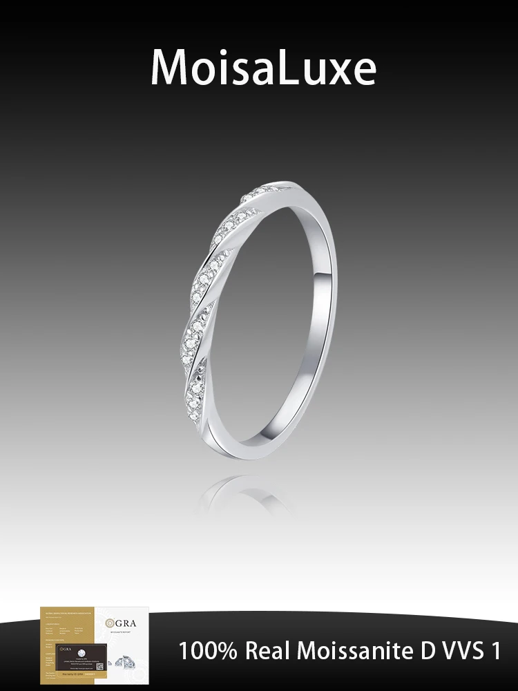 MoisaLuxe Official Store GRA Moissanite Plata Sterling 925 Silver Women's Ripple Gypsy Simple Ring Daily Versatile Tail Ring
MoisaLuxe Official Store GRA Moissanite Plata Sterling 925 Silver Women's Ripple Gypsy Simple Ring Daily Versatile Tail Ring