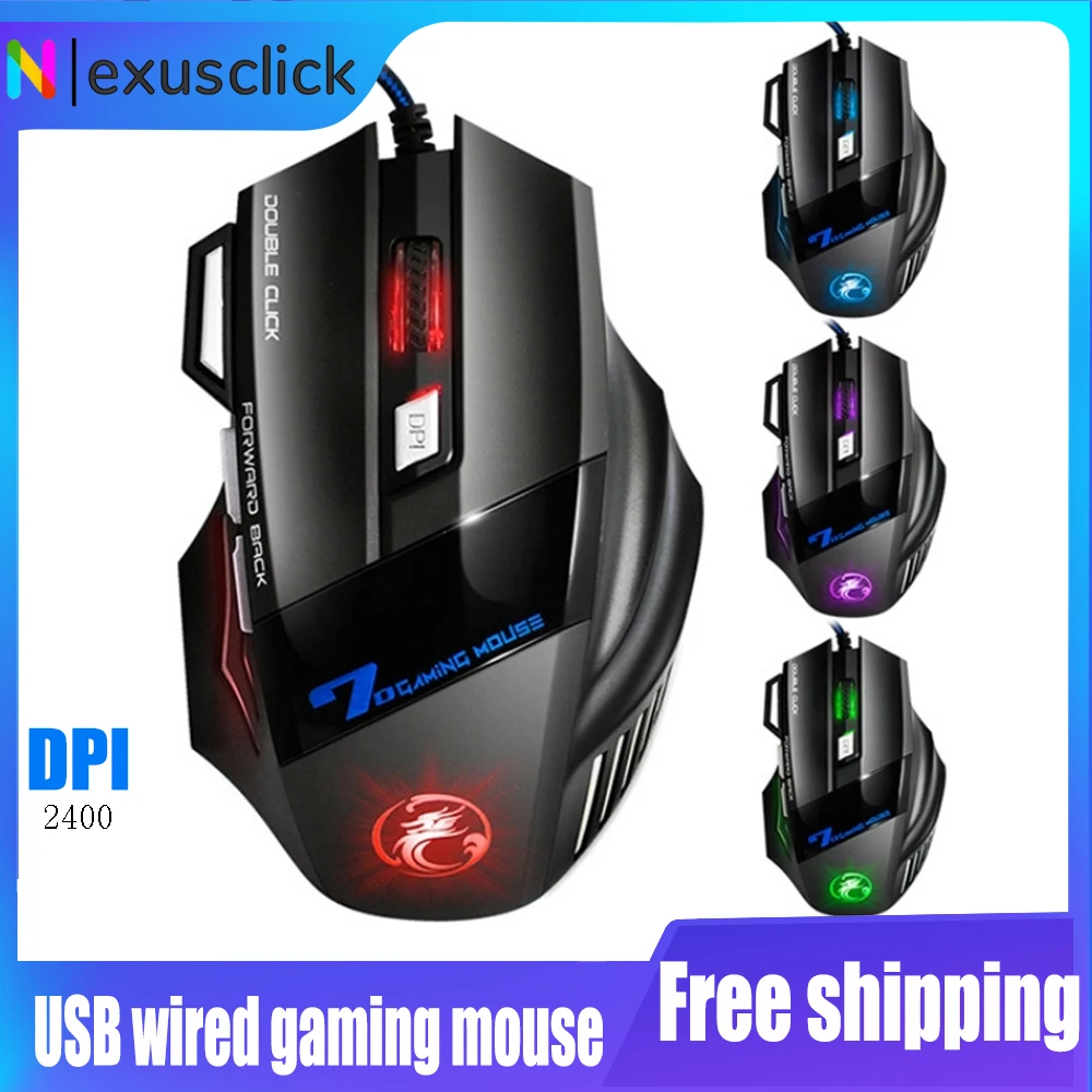 USB Wired Gaming Mouse 4Button Led Dazzle Breathing Light Ergonomic Mice 2400 DPI Adjustable Optical Mice for PC Gamer Computer
USB Wired Gaming Mouse 4Button Led Dazzle Breathing Light Ergonomic Mice 2400 DPI Adjustable Optical Mice for PC Gamer Computer