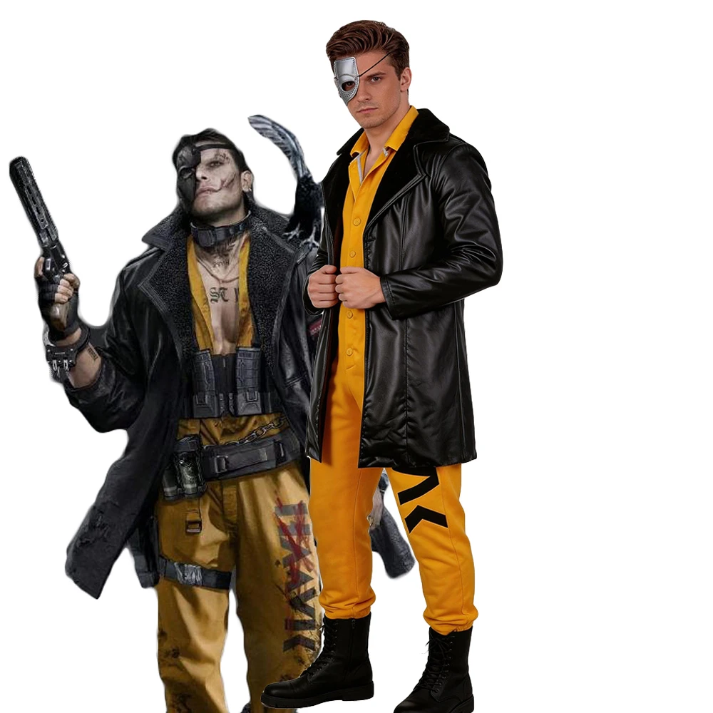 Delta Action Cosplay Black Coat Orange Jumpsuits Uniform Suit Full Set Costume Halloween Party Role Play Outfit for Man
Delta Action Cosplay Black Coat Orange Jumpsuits Uniform Suit Full Set Costume Halloween Party Role Play Outfit for Man