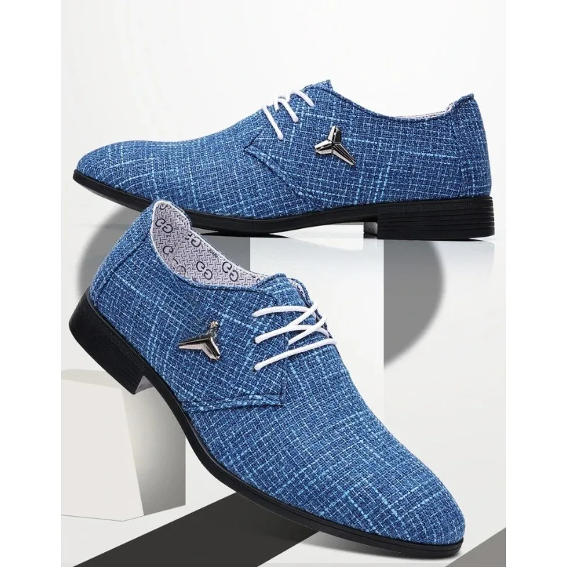 Oxford Shoes for Men Luxury Brand Men Dress Shoes Breathable Pointed Toe Linen Canvas Shoe Business Men Casual Shoes Size 38-48
Oxford Shoes for Men Luxury Brand Men Dress Shoes Breathable Pointed Toe Linen Canvas Shoe Business Men Casual Shoes Size 38-48