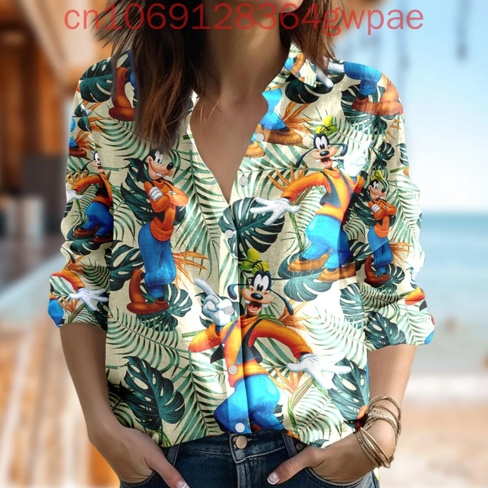 Disney Goofy Women's Casual Blouses Shirt Summer Casual Button Up Long Sleeve Shirt Cartoon Women Fashion Elegant 3d Print Shirt
Disney Goofy Women's Casual Blouses Shirt Summer Casual Button Up Long Sleeve Shirt Cartoon Women Fashion Elegant 3d Print Shirt
