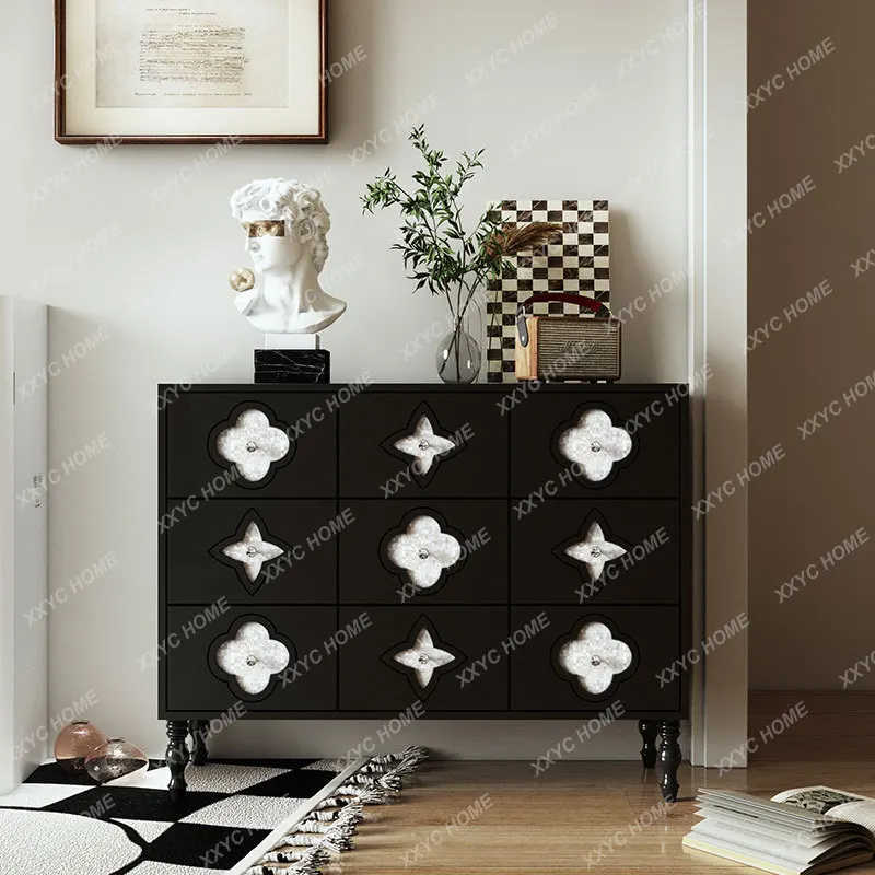 Q Four-leaf shell, side cabinet, cream style entrance cabinet
Q Four-leaf shell, side cabinet, cream style entrance cabinet