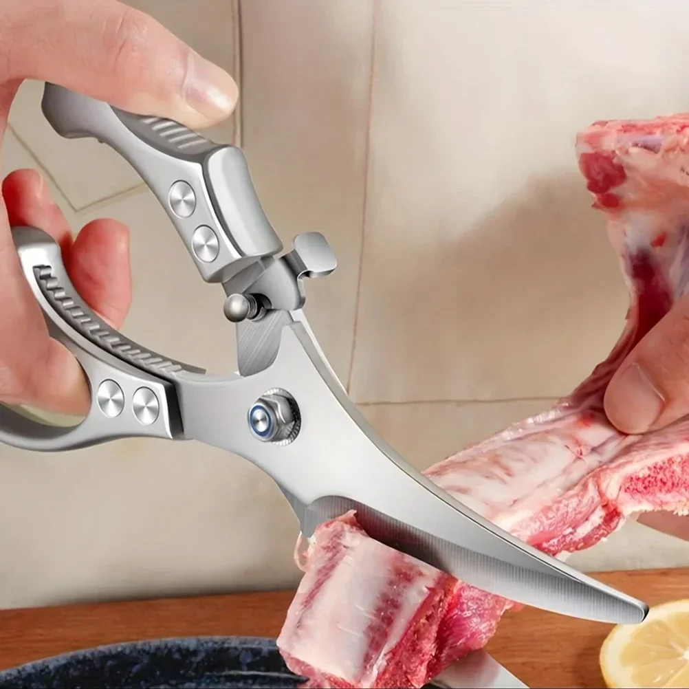 Kitchen Scissors Multifunctional Chicken Bone & BBQ New Sharp and Durable Household Stainless Steel Strong Scissors Outdoor Use
Kitchen Scissors Multifunctional Chicken Bone & BBQ New Sharp and Durable Household Stainless Steel Strong Scissors Outdoor Use