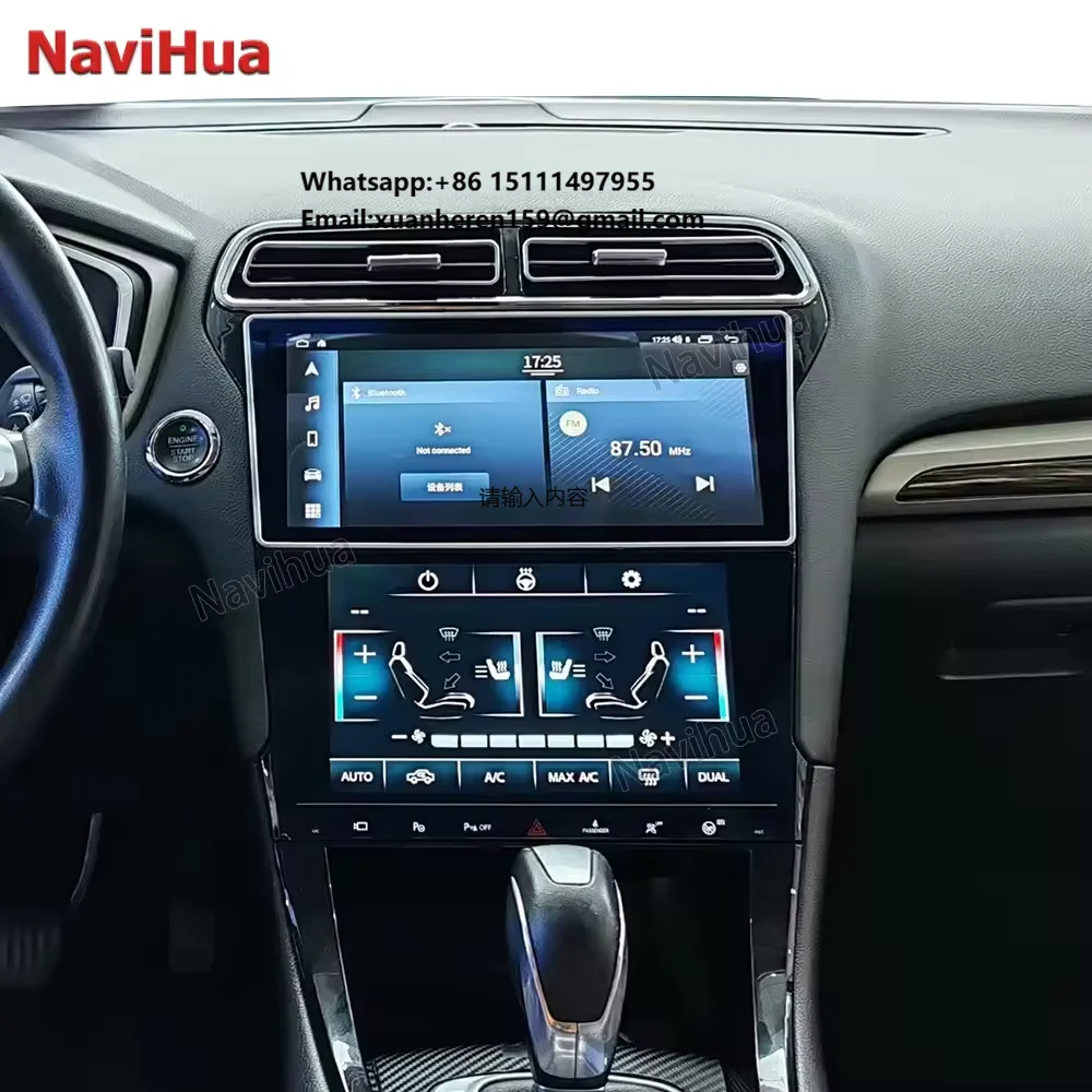 Мультимедийный проигрыватель NaviHua с двумя экранами, Android и панелью управления климат-контролем для Ford Mondeo 2013-2019, автомобильная аудиосистема на приборную панель
Мультимедийный проигрыватель NaviHua с двумя экранами, Android и панелью управления климат-контролем для Ford Mondeo 2013-2019, автомобильная аудиосистема на приборную панель