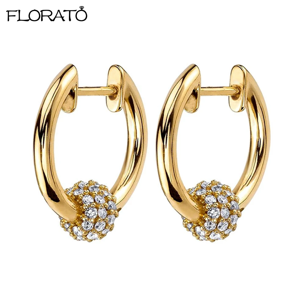 925 Silver Needle Pave Crystal Hoop Earrings Mini Zircon Piercing Earrings For Women Luck Turn Bead Earrings Exquisite Jewelry
925 Silver Needle Pave Crystal Hoop Earrings Mini Zircon Piercing Earrings For Women Luck Turn Bead Earrings Exquisite Jewelry