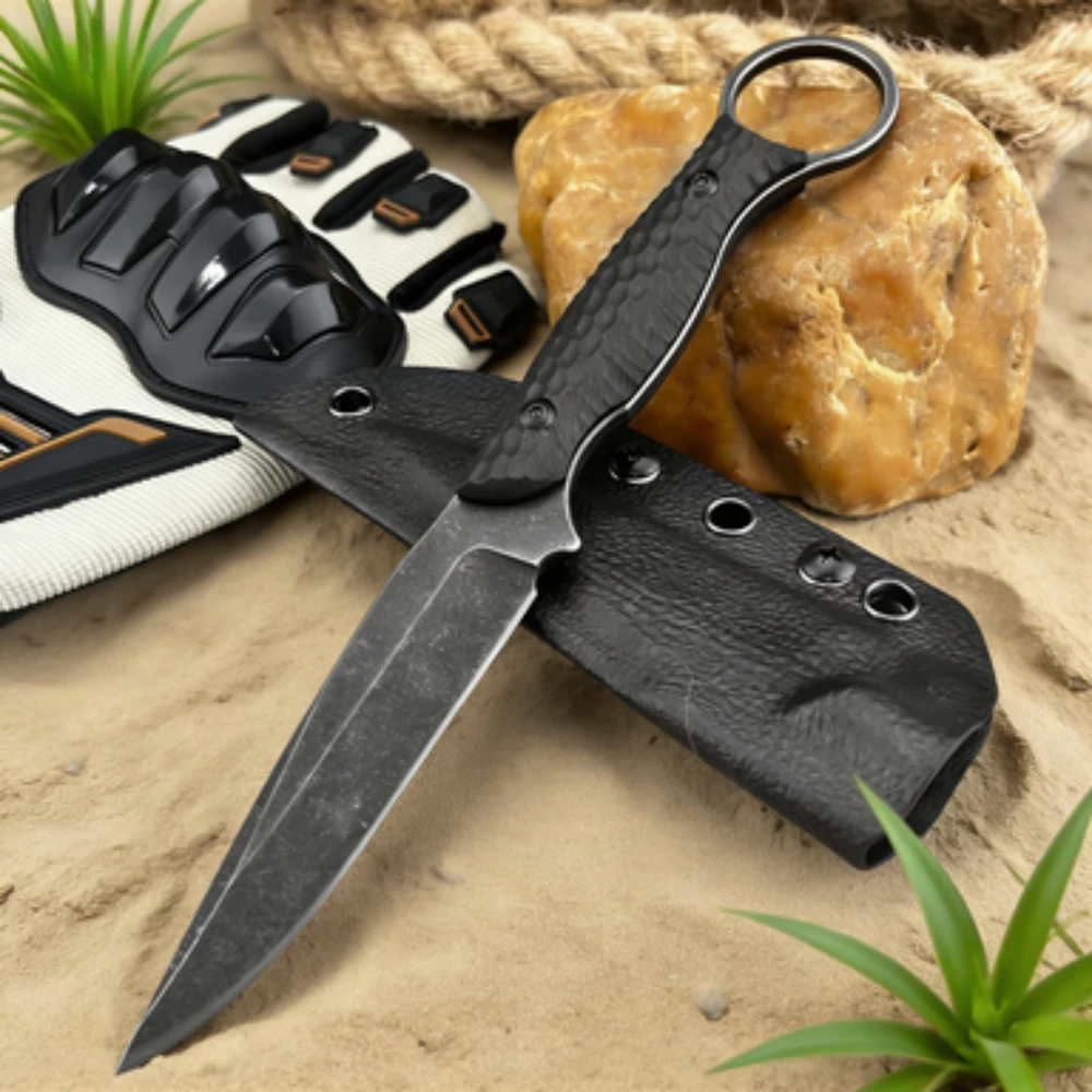 Outdoor Hiking Essential Portable Straight Knife with Sheath High-quality Camping Climbing Pocket Cutting Knives with Tail Ring
Outdoor Hiking Essential Portable Straight Knife with Sheath High-quality Camping Climbing Pocket Cutting Knives with Tail Ring