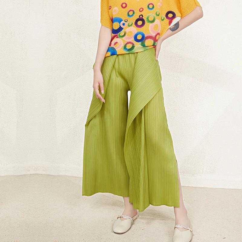 2025 Summer Irregular Trousers Hot Sale Baggy Pants Womens Miyake Pleated Wide Leg Pants
2025 Summer Irregular Trousers Hot Sale Baggy Pants Womens Miyake Pleated Wide Leg Pants
