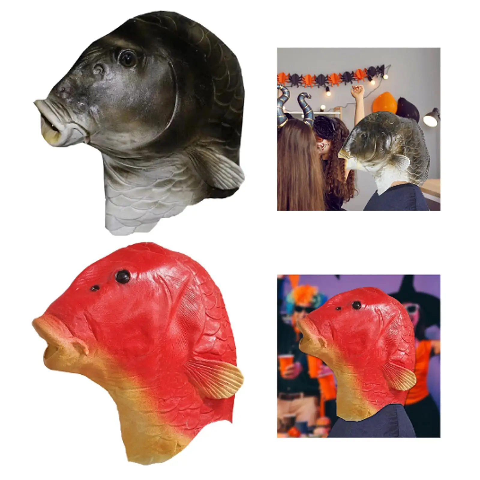 Fish Mask Lightweight Comfortable for Adults Novelty Full Head for Halloween Cosplay Costume Party Masquerade Stage Performance
Fish Mask Lightweight Comfortable for Adults Novelty Full Head for Halloween Cosplay Costume Party Masquerade Stage Performance