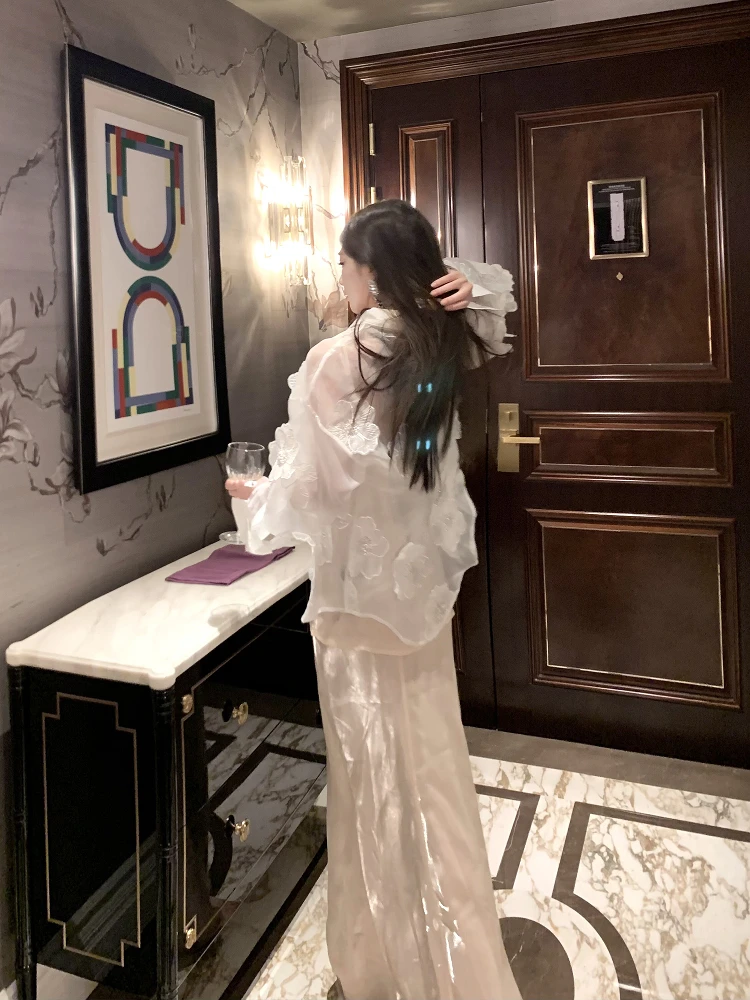 New Chinese Sle Heavy Embroidery 3D Beads Flowers White irt Sun Protection Open Cardigan Commute Sle Loose Fit Long Sve
New Chinese Sle Heavy Embroidery 3D Beads Flowers White irt Sun Protection Open Cardigan Commute Sle Loose Fit Long Sve