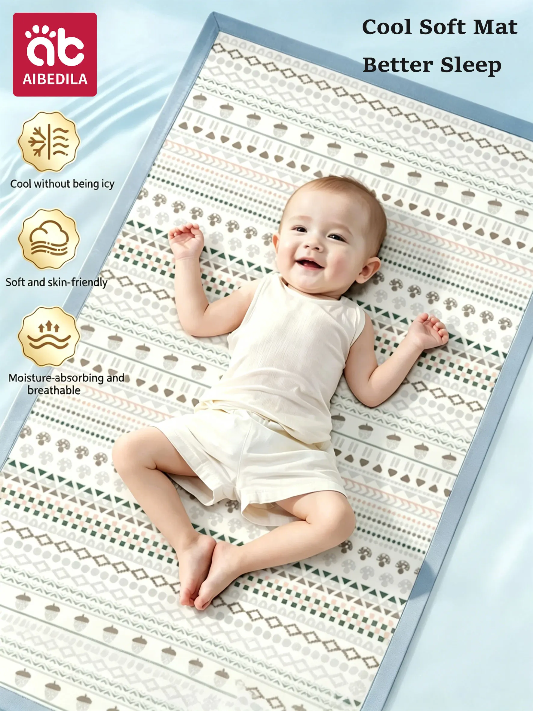 AIBEDILA Baby Gauze Cooling Mat Soft Breathable Summer Sleeping Mat For Kindergarten Bed Infant Nap Cool Pad
AIBEDILA Baby Gauze Cooling Mat Soft Breathable Summer Sleeping Mat For Kindergarten Bed Infant Nap Cool Pad
