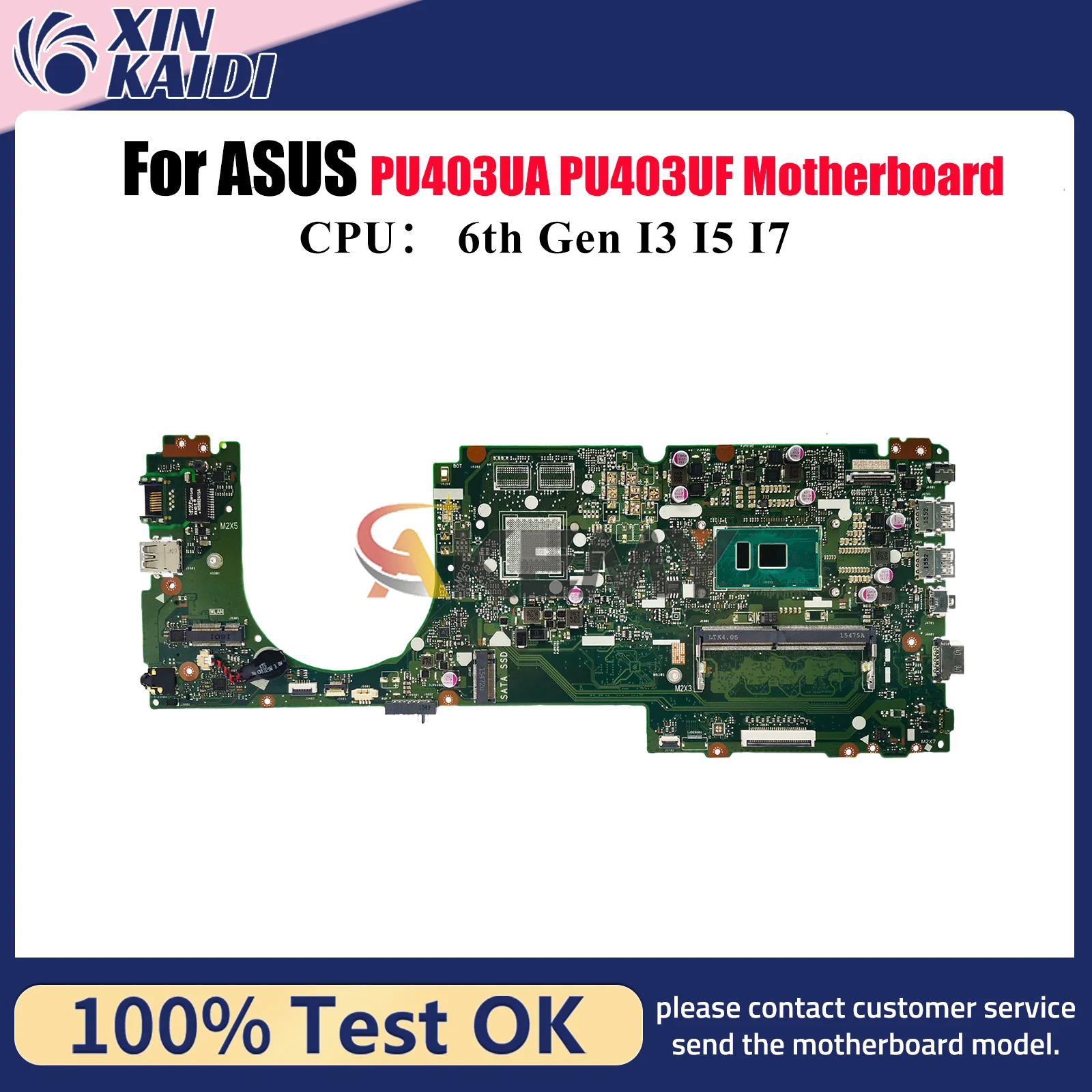 PU403UA Laptop Motherboard For ASUS VivoBook PU403UA PU403UF PU403U Notebook Mainboard With I3 I5 I7 CPU 100% tests OK fast ship
PU403UA Laptop Motherboard For ASUS VivoBook PU403UA PU403UF PU403U Notebook Mainboard With I3 I5 I7 CPU 100% tests OK fast ship