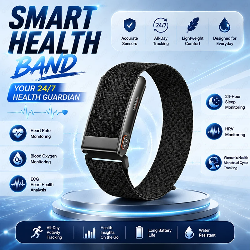 Screenless Smart Watch Health Bracelet ECG Heart Rate Blood Oxygen Sleep Tracking Ultra Light Fitness Band for Men Women New2026
Screenless Smart Watch Health Bracelet ECG Heart Rate Blood Oxygen Sleep Tracking Ultra Light Fitness Band for Men Women New2026