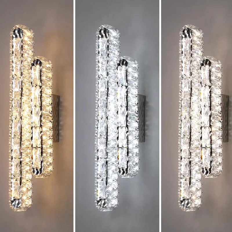 Crystal wall lamp modern minimalist living room TV background wall lamp light luxury hallway lamp bedroom bedside lamp
Crystal wall lamp modern minimalist living room TV background wall lamp light luxury hallway lamp bedroom bedside lamp