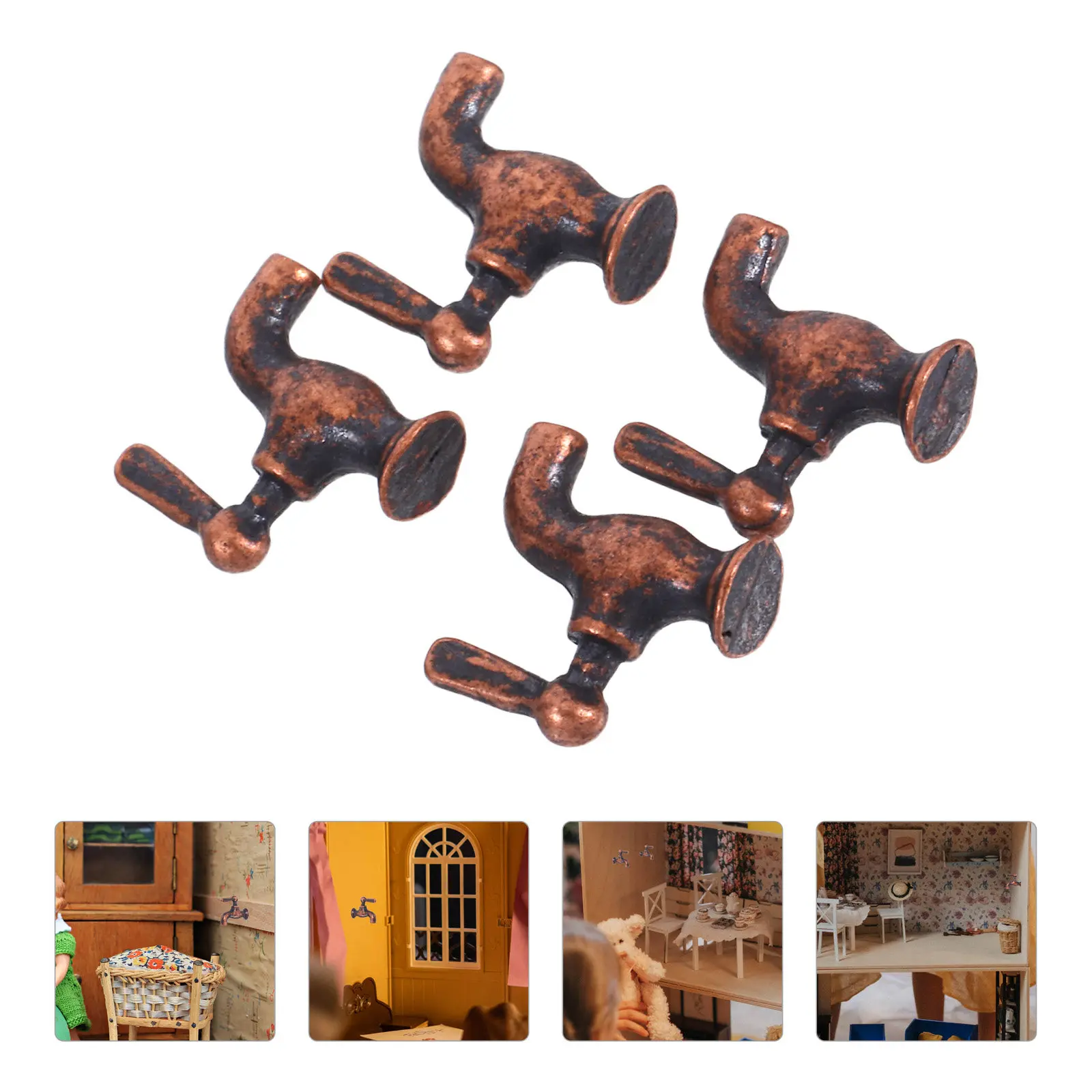 4Pcs Miniature Water Faucet 1:12 Scale Realistic Mini Mixer Tap Kitchen Bathroom Accessory Dollhouse Miniature Basin Tap
4Pcs Miniature Water Faucet 1:12 Scale Realistic Mini Mixer Tap Kitchen Bathroom Accessory Dollhouse Miniature Basin Tap