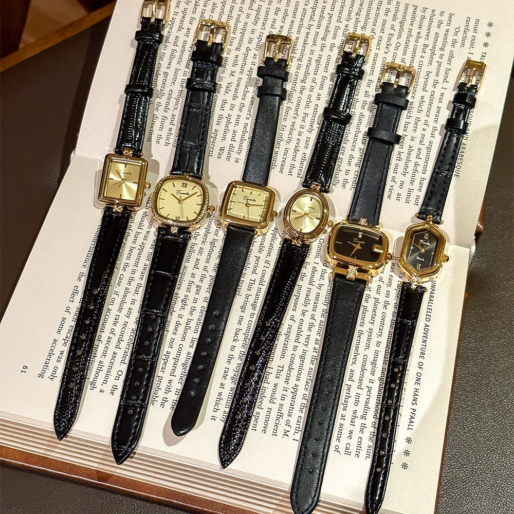 Yiwenlin Retro Leather Strap Women's Watch Black Gold Retro Watch Simple Quartz Watch Women's Birthday Gift for Women
Yiwenlin Retro Leather Strap Women's Watch Black Gold Retro Watch Simple Quartz Watch Women's Birthday Gift for Women
