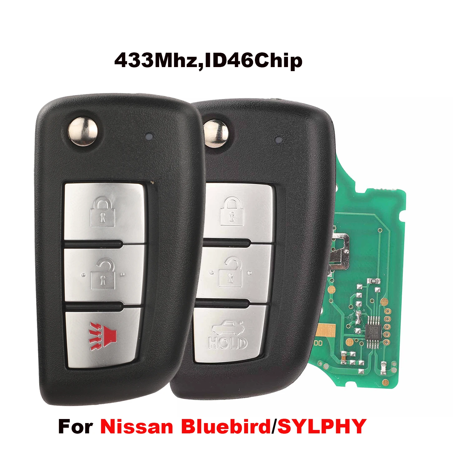 jingyuqin 3 Buttons Remote Key Shell Case Cover For Nissan Bluebird Sylphy 433Mhz ID46 Chip Replacement
jingyuqin 3 Buttons Remote Key Shell Case Cover For Nissan Bluebird Sylphy 433Mhz ID46 Chip Replacement