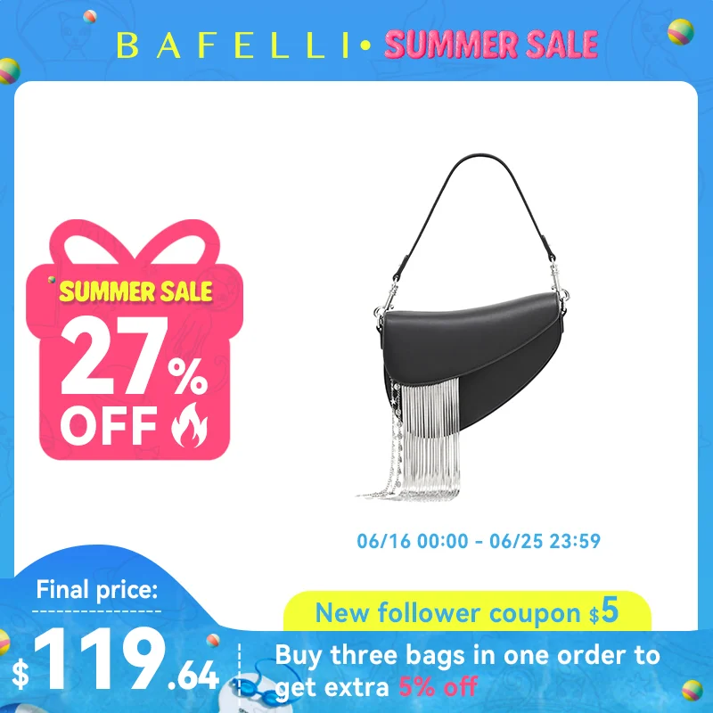 BAFELLI 2025 NEW LUXURY WOMAN BAGS LEATHER STYLISH INDIVIDUALITY FASHION TASSELS PURSE SHOULDER CROSSBODY HANDBAGS FEMALE SADDLE
BAFELLI 2025 NEW LUXURY WOMAN BAGS LEATHER STYLISH INDIVIDUALITY FASHION TASSELS PURSE SHOULDER CROSSBODY HANDBAGS FEMALE SADDLE