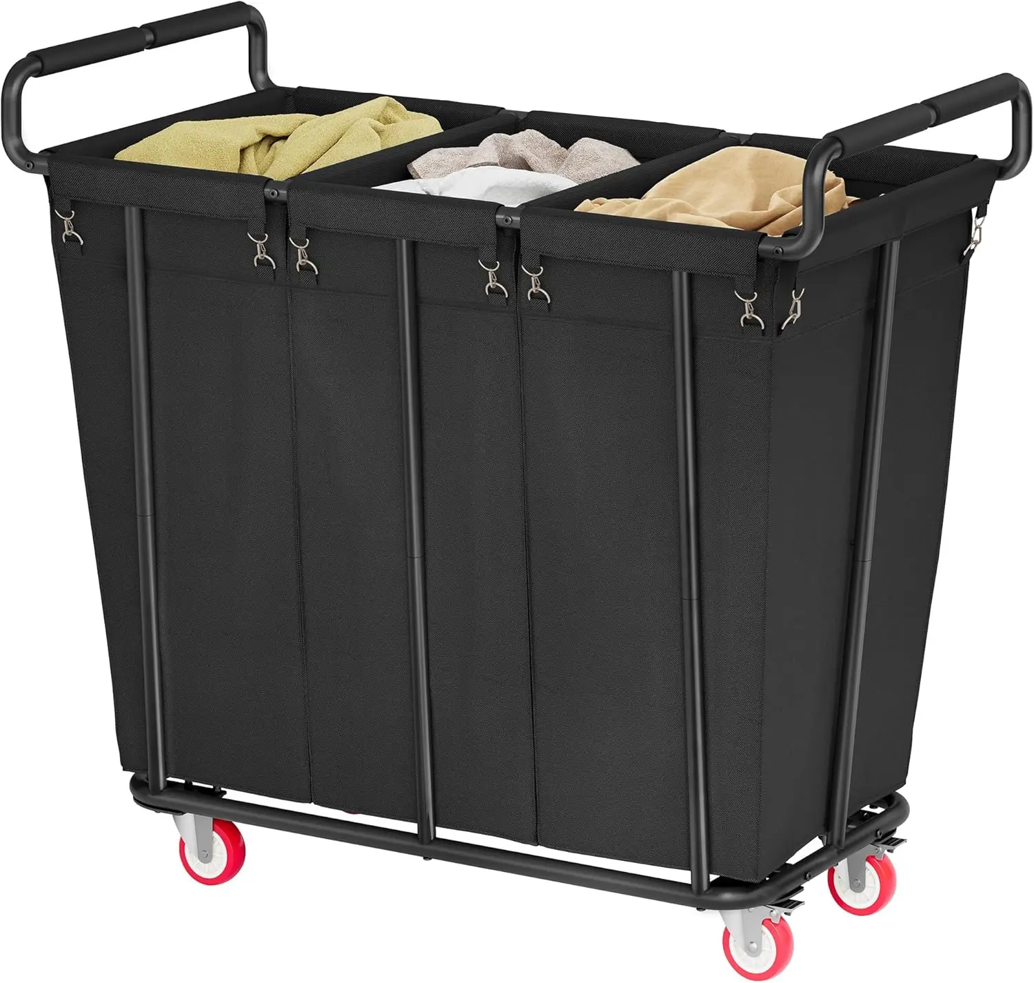 Large Rolling Laundry Hamper with 3 Bags, 360L Capacity, Wheels & Brakes for Easy Sorting and Transport
Large Rolling Laundry Hamper with 3 Bags, 360L Capacity, Wheels & Brakes for Easy Sorting and Transport