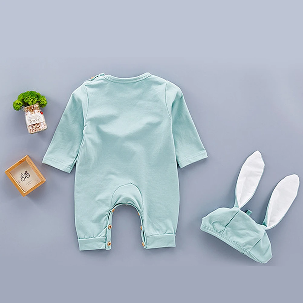Jumpsuit With Rabbit Ears Hat For Baby Long Sleeve Spring Autumn Wear Green Size 90 Unisex Infant Clothes Outdoor
Jumpsuit With Rabbit Ears Hat For Baby Long Sleeve Spring Autumn Wear Green Size 90 Unisex Infant Clothes Outdoor