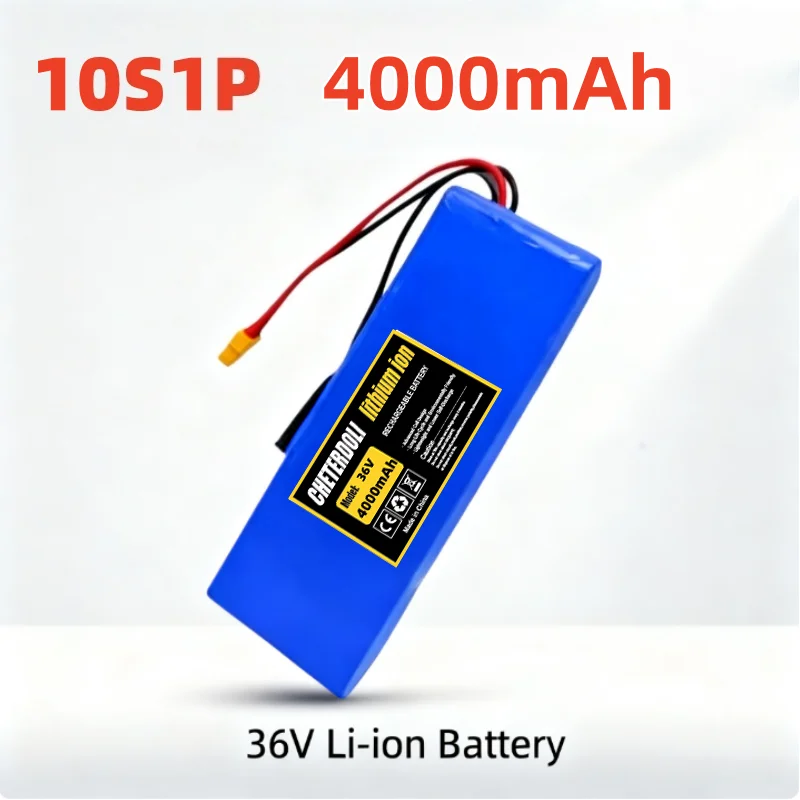 36V 4000mAh 10S1P Li-ion Battery Pack with BMS Protection, High Capacity Rechargeable for 250W Electric Scooter Replacement
36V 4000mAh 10S1P Li-ion Battery Pack with BMS Protection, High Capacity Rechargeable for 250W Electric Scooter Replacement