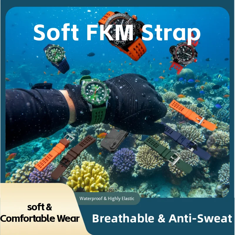 Premium-Grade FKM Fluoro Rubber Strap 20/22mm Quick Release Waterproof Breathable for Breitling SuperOcean Sport Watch Band
Premium-Grade FKM Fluoro Rubber Strap 20/22mm Quick Release Waterproof Breathable for Breitling SuperOcean Sport Watch Band