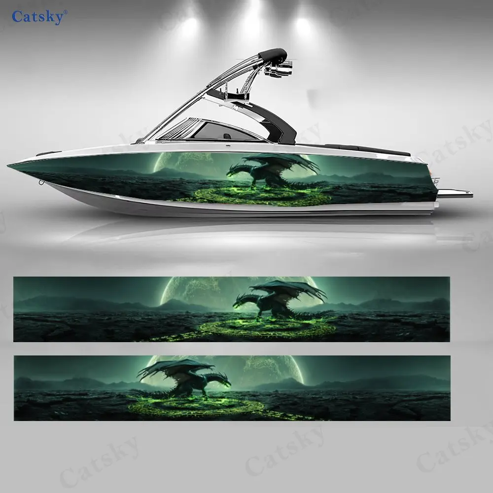 Dark Green Flame Magic Dragon Boat Stickers, PVC Waterproof Vinyl Wrap Decals for Fishing Boats, Durable and Stylish Design
Dark Green Flame Magic Dragon Boat Stickers, PVC Waterproof Vinyl Wrap Decals for Fishing Boats, Durable and Stylish Design