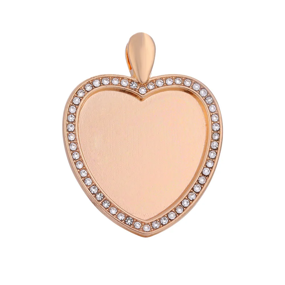 25mm Heart Sublimation Pendant Base Settings Zircon Glossy Blank Tray For Necklace Findings DIY Jewelry Making
25mm Heart Sublimation Pendant Base Settings Zircon Glossy Blank Tray For Necklace Findings DIY Jewelry Making