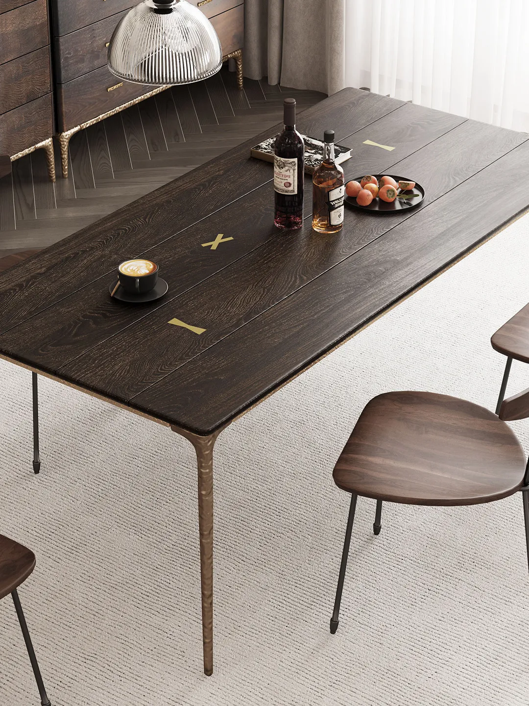 PYJ Nordic furniture full oak retro solid wood high-end rectangular dining table
PYJ Nordic furniture full oak retro solid wood high-end rectangular dining table