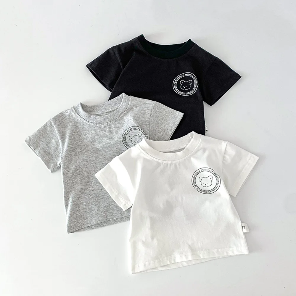 2025 Summer New Cute Bear Print Children Short Sleeve T Shirts Boys Girls Cartoon Tops Baby Cotton Tee Fashion Kids Clothes
2025 Summer New Cute Bear Print Children Short Sleeve T Shirts Boys Girls Cartoon Tops Baby Cotton Tee Fashion Kids Clothes