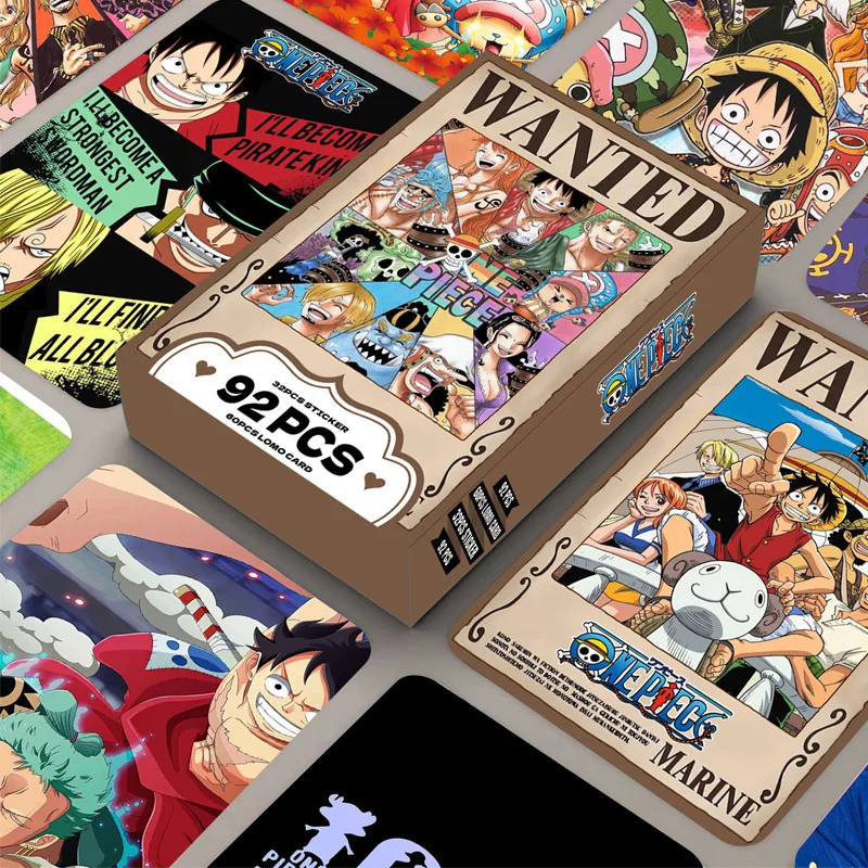 92 шт./компл. карта ЛОМО One Piece Wanted двусторонняя HD цветная печатная фотокарта Коллекционная открытка наклейка поздравительная открытка
92 шт./компл. карта ЛОМО One Piece Wanted двусторонняя HD цветная печатная фотокарта Коллекционная открытка наклейка поздравительная открытка