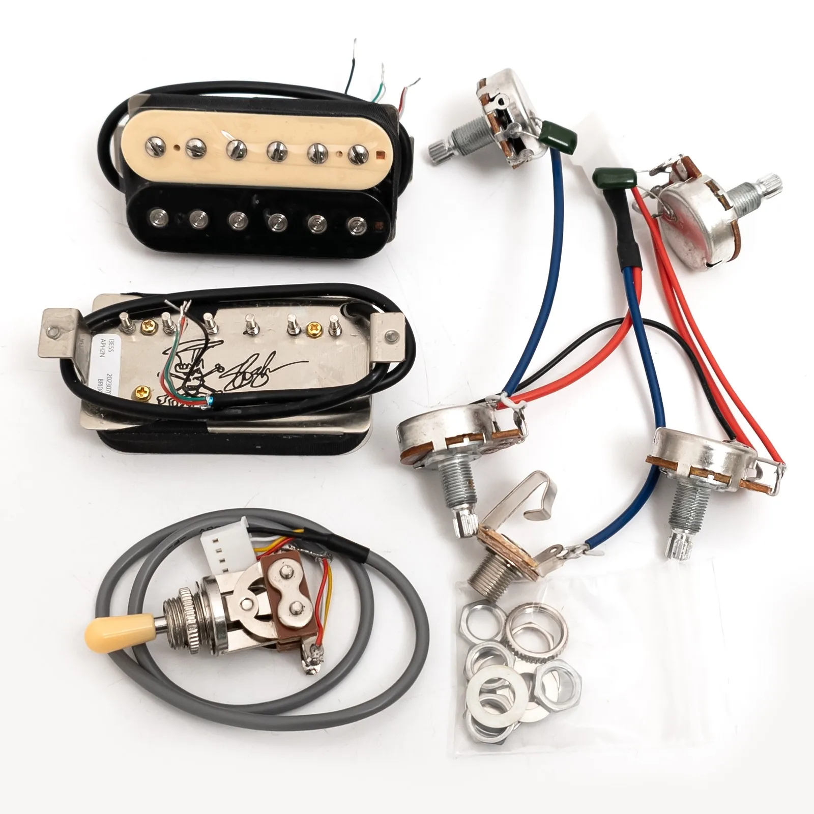 Alnico II Humbucker Pickup Set Neck & Bridge 2V2T Wiring for LP/SG Style Electric Guitar Vintage Tone Replacement Parts
Alnico II Humbucker Pickup Set Neck & Bridge 2V2T Wiring for LP/SG Style Electric Guitar Vintage Tone Replacement Parts