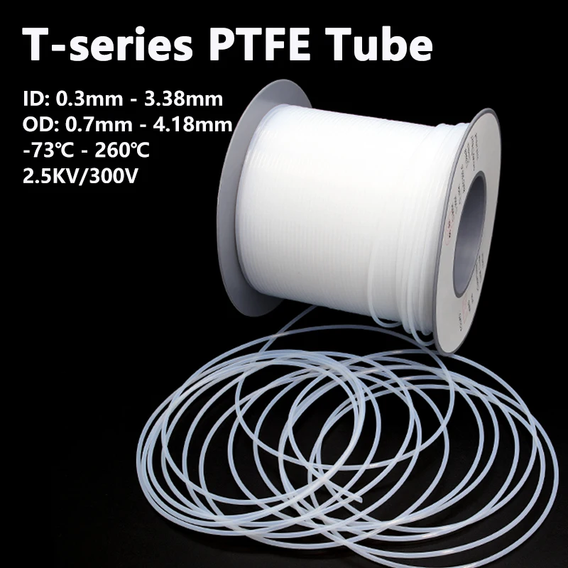 5/10m 30T - 8T PTFE Tube T-series F46 Insulated Heat Protector Transmit Hose Temperature Corrosion Resistance Capillary Hoses
5/10m 30T - 8T PTFE Tube T-series F46 Insulated Heat Protector Transmit Hose Temperature Corrosion Resistance Capillary Hoses