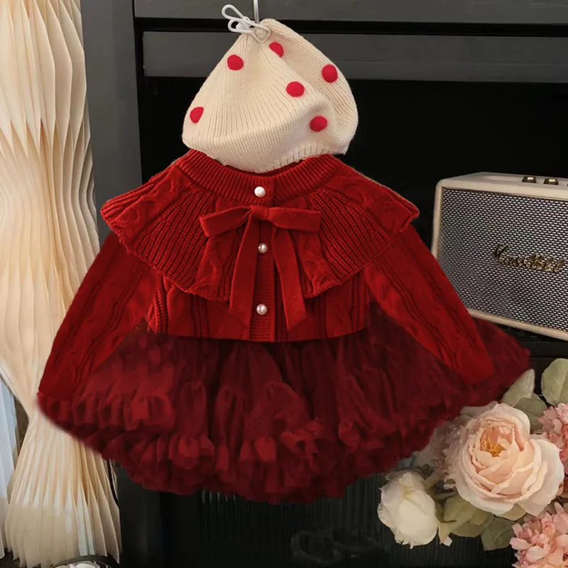 Girl's Cardigan Sweater Spring and Autumn2024New Children's Western Style Red Large Lapel Baby Girls' Knitted Coat
Girl's Cardigan Sweater Spring and Autumn2024New Children's Western Style Red Large Lapel Baby Girls' Knitted Coat