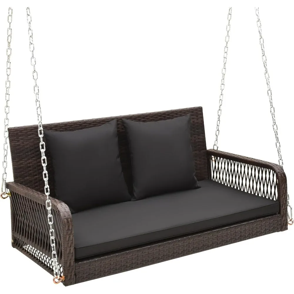 Outdoor Porch Swing, 800 LBS Capacity Outdoor Swing Bench with Hanging Chains, Back and Seat Cushions
Outdoor Porch Swing, 800 LBS Capacity Outdoor Swing Bench with Hanging Chains, Back and Seat Cushions