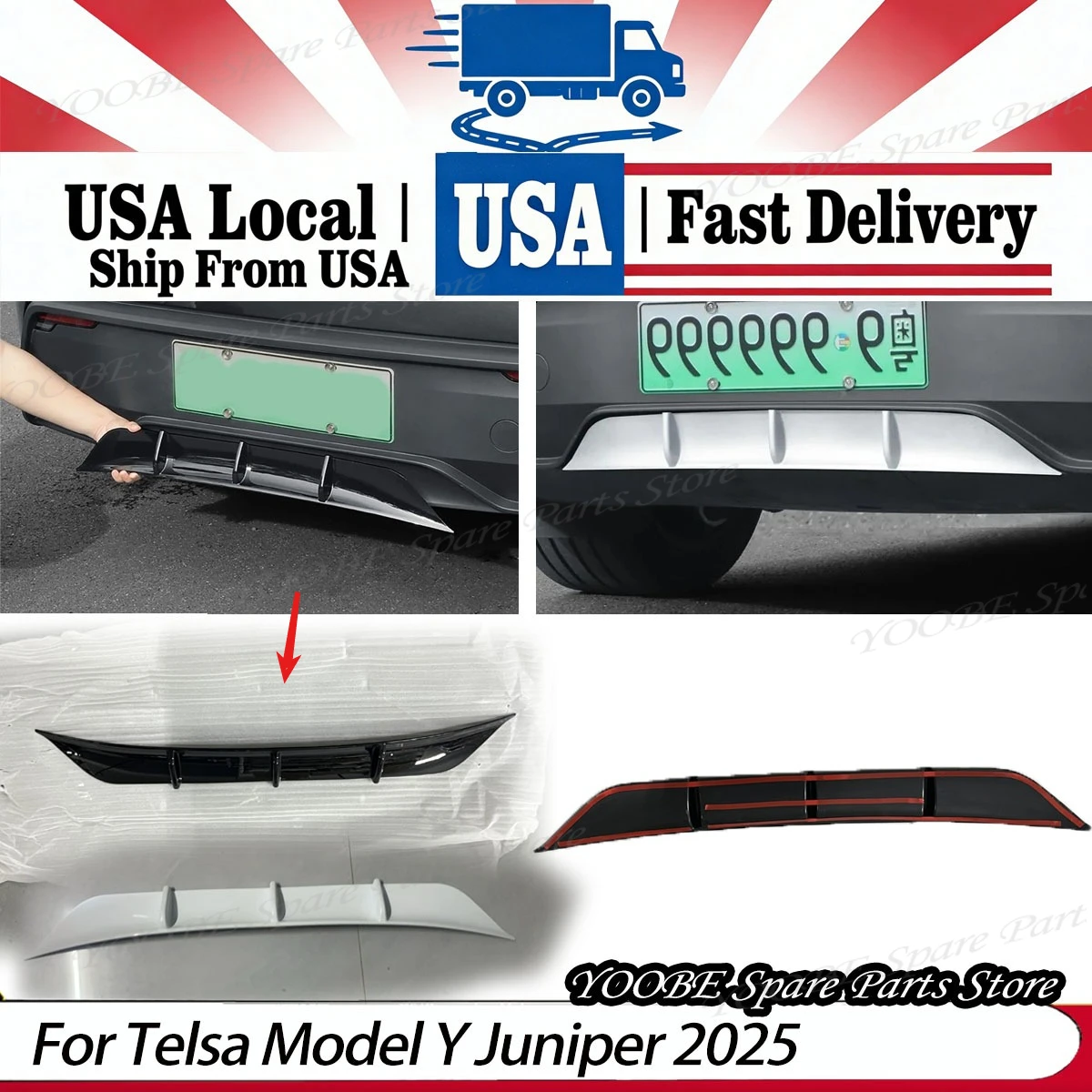 Задний диффузор-спойлер для Tesla Model Y Juniper 2025, в наличии в США, для защиты кузова, комплект обвеса
Задний диффузор-спойлер для Tesla Model Y Juniper 2025, в наличии в США, для защиты кузова, комплект обвеса