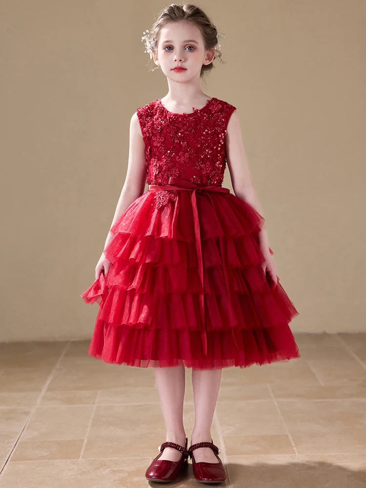 Round Neck Sleeveless Top Three-Dimensional Flower Children's Elegant Dress Small Concert Dress Junior Bridesmaid Dress/Custom
Round Neck Sleeveless Top Three-Dimensional Flower Children's Elegant Dress Small Concert Dress Junior Bridesmaid Dress/Custom