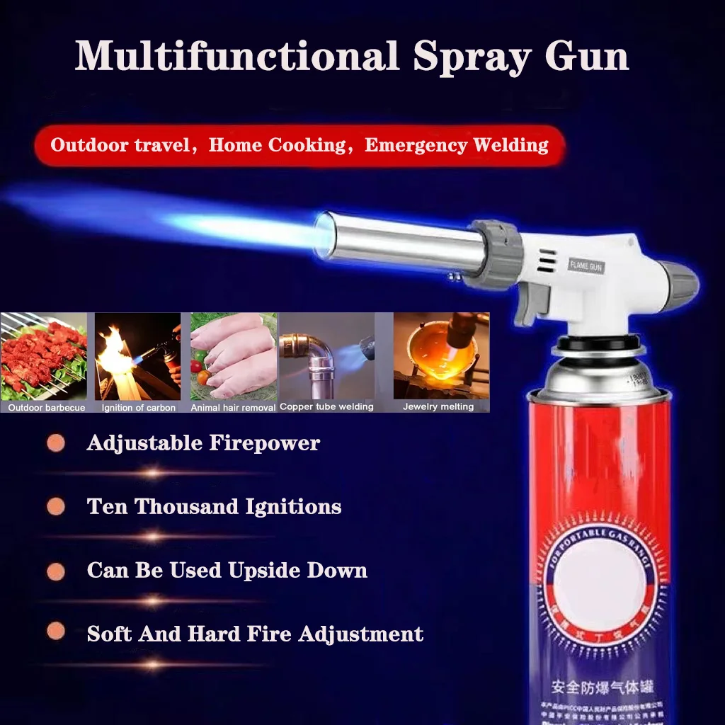 Flame Gun Camping Baking Barbecue Gas Torch Welding Fire Maker Lighter Butane Burner Flame Metal WeldingTorch Lighter Heating
Flame Gun Camping Baking Barbecue Gas Torch Welding Fire Maker Lighter Butane Burner Flame Metal WeldingTorch Lighter Heating