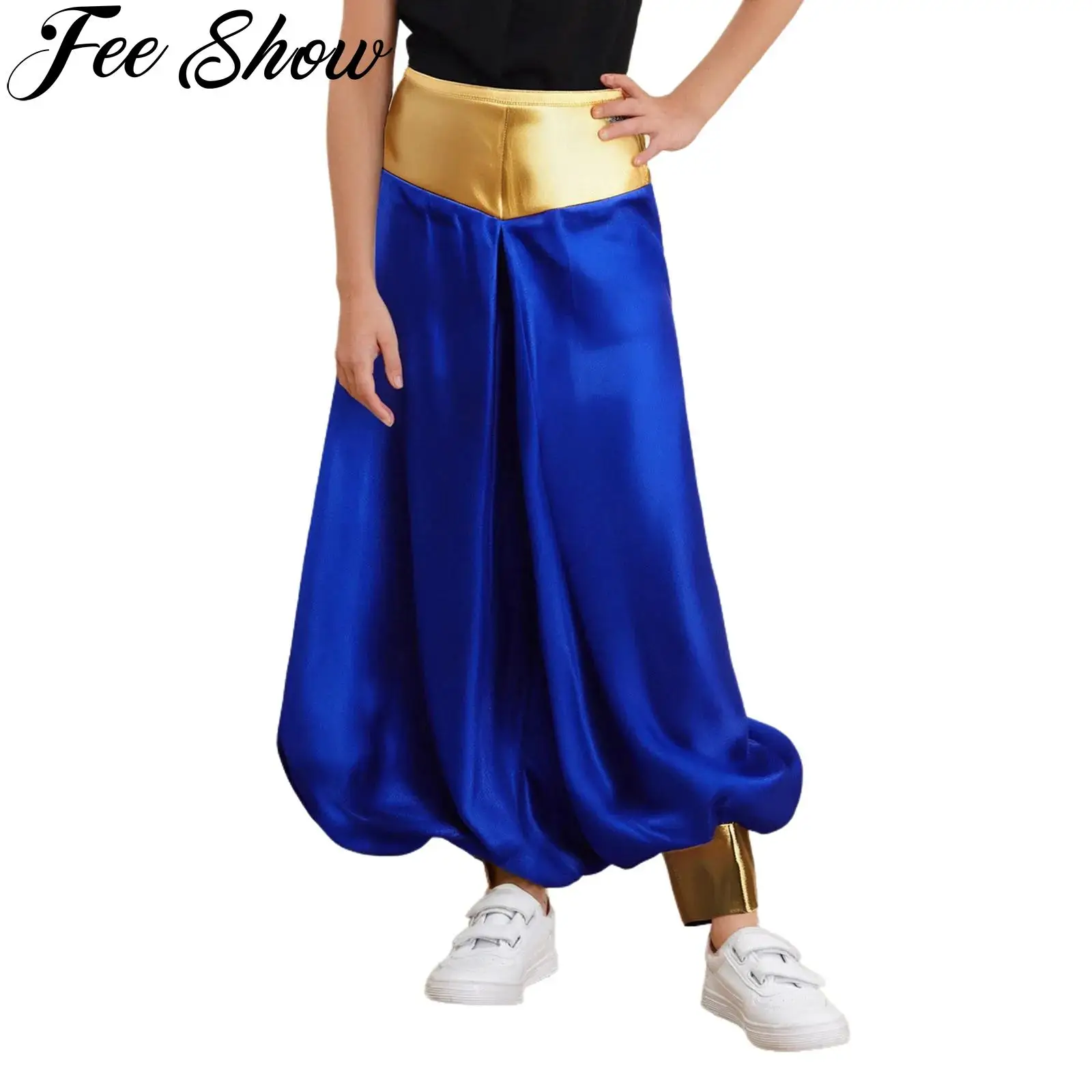 Boys Indian Arabian Prince Harem Pants Costume Metallic Shiny High Waist Lantern Trouser for Halloween Carnival Party Cosplay
Boys Indian Arabian Prince Harem Pants Costume Metallic Shiny High Waist Lantern Trouser for Halloween Carnival Party Cosplay
