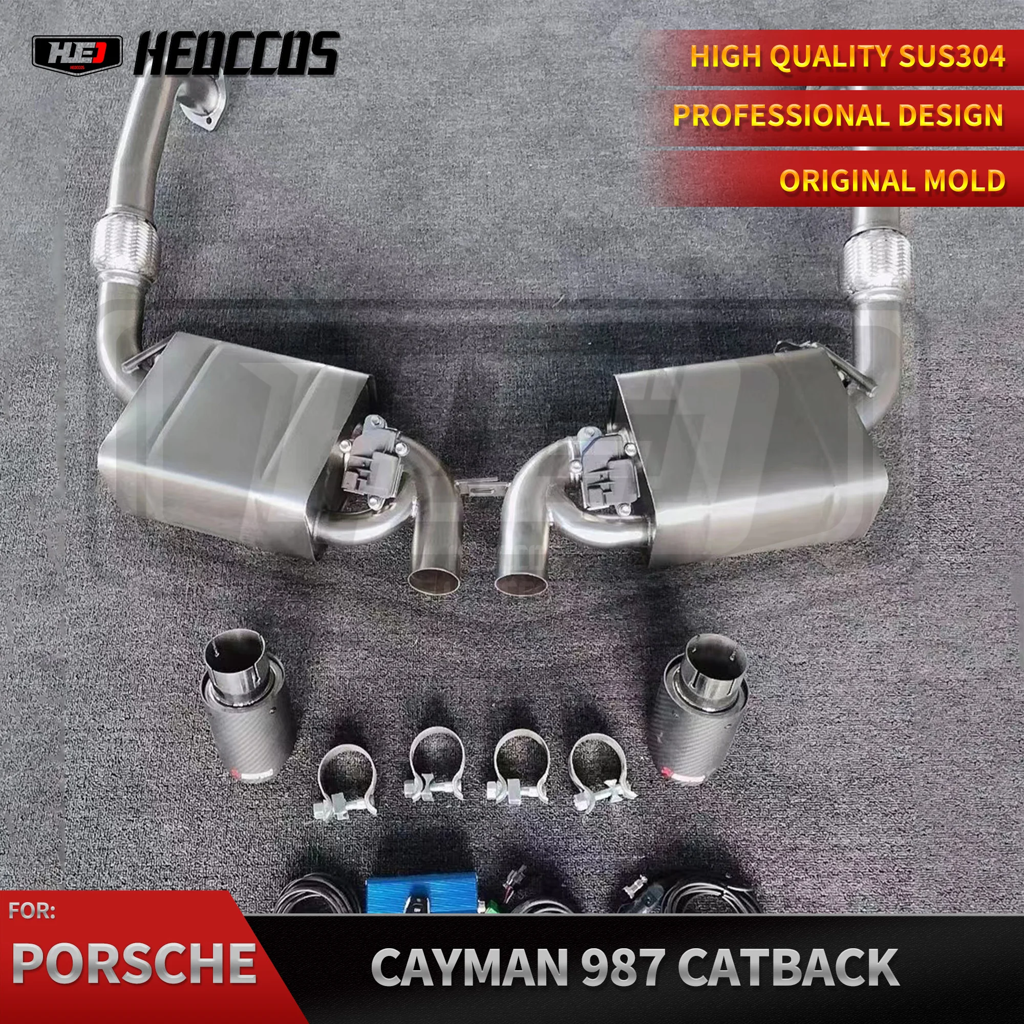 HEO Hot Sales Performance Sport Exhaust SS304 Active Exhaust Catback For Porsche Boxster 987 2.9L 3.4L 09-12 Racing Exhaust Pipe
HEO Hot Sales Performance Sport Exhaust SS304 Active Exhaust Catback For Porsche Boxster 987 2.9L 3.4L 09-12 Racing Exhaust Pipe