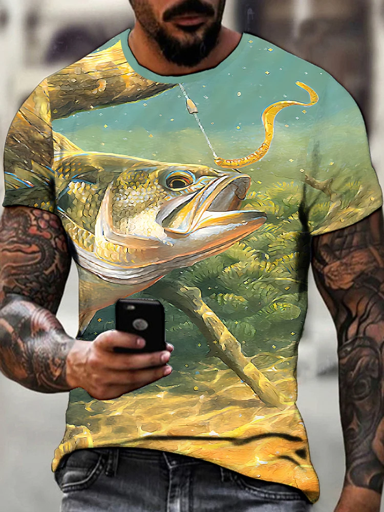 Men's Street Fashion Leisure Harajuku Style T Shirts Summer Loose Short -sleeved T -shirt Top Fish 3D Digital Printing T -shirt
Men's Street Fashion Leisure Harajuku Style T Shirts Summer Loose Short -sleeved T -shirt Top Fish 3D Digital Printing T -shirt
