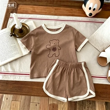 Summer Baby Boy 2pcs Clothes Set Cute Cartoon Bear Printed Tees Cotton Shorts Suit Ins Toddler Boys Breathable Outfits
Summer Baby Boy 2pcs Clothes Set Cute Cartoon Bear Printed Tees Cotton Shorts Suit Ins Toddler Boys Breathable Outfits