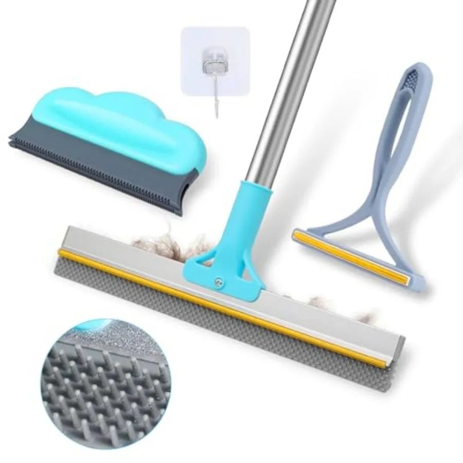 3 PCS Carpet Rake for Pet Hair Removal, Reusable Pet Hair Carpet Rake with 54" Adjustable Long Handle, Pet Hair Remover Scraper
3 PCS Carpet Rake for Pet Hair Removal, Reusable Pet Hair Carpet Rake with 54" Adjustable Long Handle, Pet Hair Remover Scraper