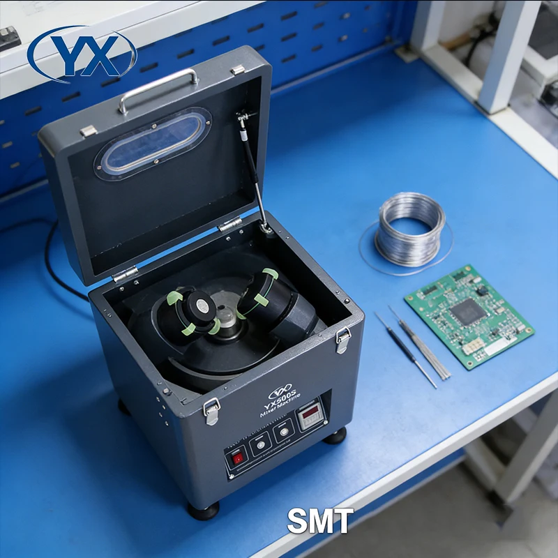 Автоматический миксер для паяльной пасты YX500S, высокоскоростное оборудование для смешивания паяльной пасты SMT/SMD для линий сборки печатных плат
Автоматический миксер для паяльной пасты YX500S, высокоскоростное оборудование для смешивания паяльной пасты SMT/SMD для линий сборки печатных плат