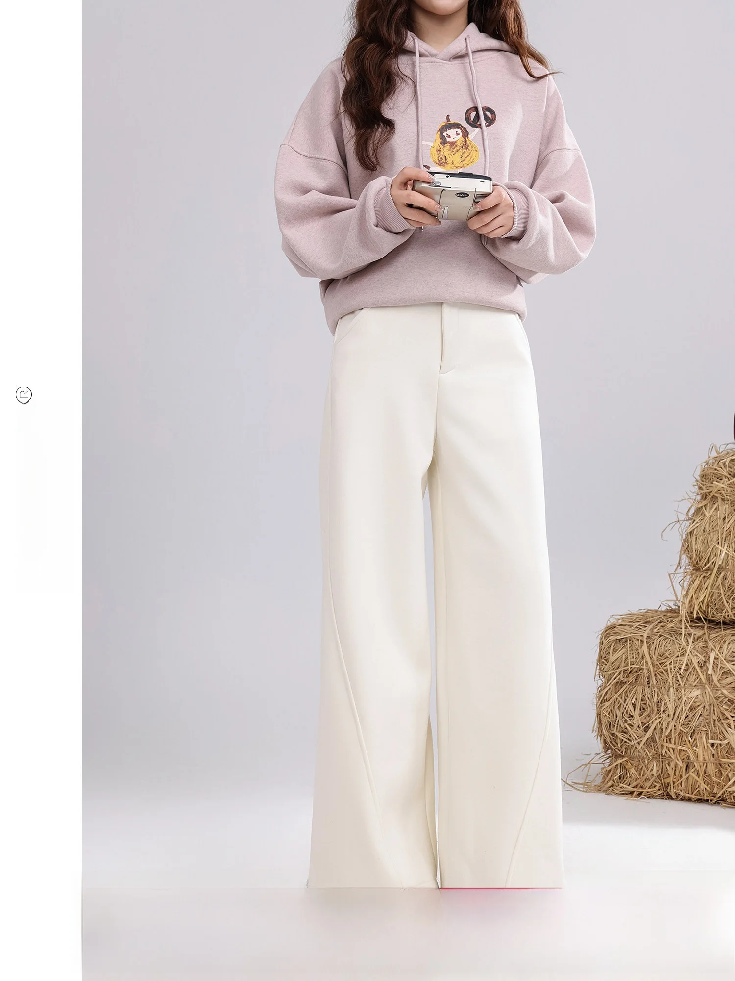 Retro Pure Color Fce Lined Casual Pants Women's Winter New Sle Apricot Warm Long Pants High Waist Zipper Polyester Fiber
Retro Pure Color Fce Lined Casual Pants Women's Winter New Sle Apricot Warm Long Pants High Waist Zipper Polyester Fiber